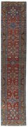 Heriz Tappeto 420x90 Rosso (Iran) Annodato A Mano