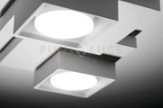 Sibari lampada da soffitto 2 luci in gesso bianco attacco gx53 29x2...