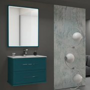 Mobile sottolavabo e lavabo Tiffany blu petrolio L 74 cm 1 vasca