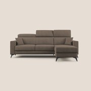 Pegaso divano letto angolare con poggiatesta reclinabili e rivestimento impermeabile T02 marrone