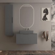 Mobile da bagno sotto lavabo BADEN HAUS Modula grigio laccato opaco L 90 x H 43 x P 44 cm 2 cassetti, lavabo non incluso