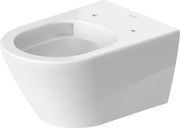 Vaso Sospeso Senza Brida A Cacciata Senza Sedile Bianco Lucido D-Neo 257709 Duravit