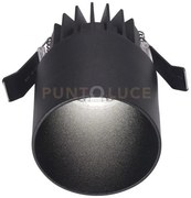 Gfa362- -faretto led ad incasso nero 3000k 400lm 9w d.7cm ip54