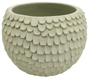 Vaso Caspo' sferico in ceramica  verde H 24.5 cm x D 31 cm