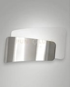 Slane applique nichel satinato in metallo e vetro 1 luce attacco e27