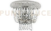 Dubai applique cromo con cristalli molati 2 luci attacco e14