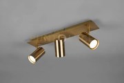 Marley barra 3 spots cilindri ottone anticato cm48 3 luci attacco gu10
