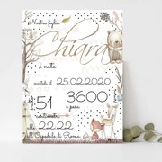 Regali - Quadro sulla nascita con animali del bosco - inviamo entro 24 ore | Inspio