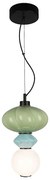 Lampadario LED a sospensione con filo ASCOLI LED/8W/230V diametro 20 cm verde/blu