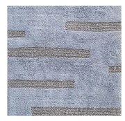 Tappeto arredo bagno Linee 100% cotone azzurro