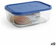 Porta pranzo Borgonovo Azzurro Rettangolare 1,3 L 19 x 13,5 x 7,2 cm (12 Unità)