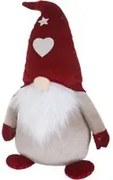 Gnomo Natale fermaporta 75 cm cappello rosso cuore