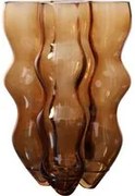 Vaso arredo vetro 30,5 cm marrone