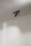 Plafoniera  bambù in alluminio colore nero 3 luci a led10w 2985lm -...