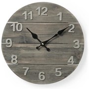 Nedis CLWA002WD30 - Orologio da parete 1xAA/1,5V abete rosso 30 cm