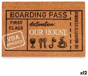 Zerbino Boarding Pass Naturale 60 x 1 x 40 cm (12 Unità)