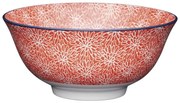 Ciotola in ceramica rossa , ø 16 cm Floral - Kitchen Craft