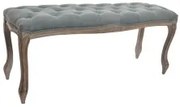 Panca DKD Home Decor   Grigio Naturale Legno Poliestere Grigio scuro (112 x 36 x 48 cm)