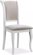 Sedia MN-SC in tessuto beige – struttura bianca