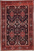 Malayer Tappeto 130 x 200 Rosso (Iran) Annodato A Mano