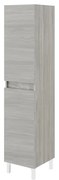 Colonna per mobile bagno Lisbona 2 ante P 33.5 x L 31.5 x H 146 cm rovere grigio  mdf