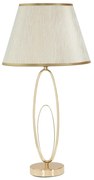 Lampada da tavolo bianca con design Glam dorato Flush - Mauro Ferretti