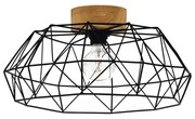 Plafoniera Industrial Padstow 1 Luce Metallo Nero