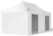 TOOLPORT 3x6m gazebo pieghevole PVC ignifugo con laterali, PROFESSIONAL alluminio, bianco - (578688)