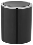 WENKO 23934100 - Cestino INCA 14x16,8 cm nero/cromo lucido