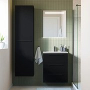Mobile da bagno sotto lavabo SENSEA Remix nero laminato opaco L 60 x H 58 x P 33 cm 3 cassetti, lavabo non incluso