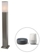 Lampada da esterno intelligente 80 cm in acciaio con WiFi P45 - Malios