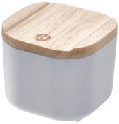 Scatola grigia con coperchio in legno di paulownia , 9 x 9 cm Eco - iDesign