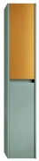 Colonna per mobile bagno Niwa 2 ante P 27 x L 30 x H 160 cm laccato opaco verde timo con vetro senape