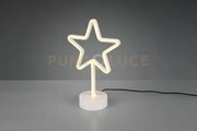 Star lampada da tavolo forma stella a led 1,5w 10lm giallo h. 30cm
