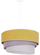 Duolla - Lampadario a sospensione con filo TRIO 1xE27/15W/230V diametro 45 cm giallo/grigio/bianco