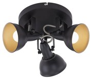 Spot Vintage Soft Metallo Oro 3 Luci E14