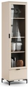 Vetrina LANA W-50 Beige (Champagne) - MOBILE 1 ANTA CON CASSETTO