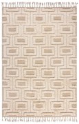 Tappeto beige/color crema in lana tessuto a mano 200x290 cm Greek Key – Flair Rugs