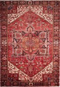 Heriz Tappeto 360 x 250 Rosso (Iran) Annodato A Mano