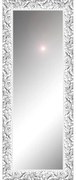 Specchio rettangolare in legno bianco 125 x 40 cm