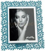 Portafoto di design corallo maxi blu oltremare in ferro e polimetil...