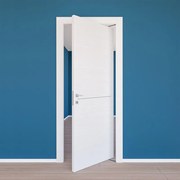 Porta rototraslante MILK INSERTO bianco L 70 x H 210 cm reversibile