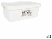 Scatola portaoggetti con coperchio Tontarelli Maya Bianco 4,2 L 28 x 18 x 11,2 cm (12 Unità)