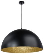 Lampadario a sospensione con filo SFERA 1xE27/60W/230V diametro 50 cm nero/oro