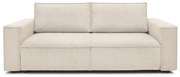 Divano letto in velluto a coste beige 245 cm Nihad - Bobochic Paris