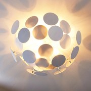 Plafoniera soffitto Kinan Lindby, dimmerabile, Bianco / Opale, Soggiorno / Sala da pranzo, Plastica, Moderno, Plafoniera
