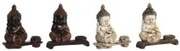 Statua Decorativa DKD Home Decor 22 x 8,2 x 23 cm Rosso Beige Buddha Orientale (4 Pezzi)