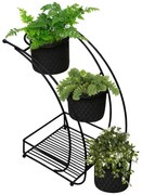 Portafiori 37x19 cm nero/metallo