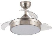 Lampadario Ventilatore da soffitto Messe Niquel 72W illuminazione Led regolabile con telecomando M LEDME