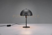Nola lampada da tavolo metallo nero forma fungo h. 31cm 1 luce atta...